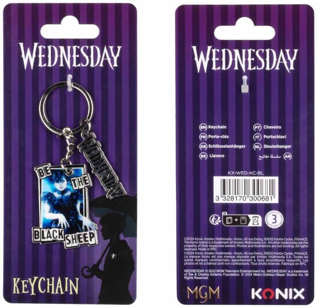 Konix Wednesday nøglering (Black Sheep)