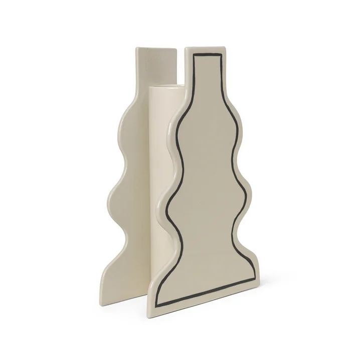 Ferm Living - Paste Vase Curvy, off-white