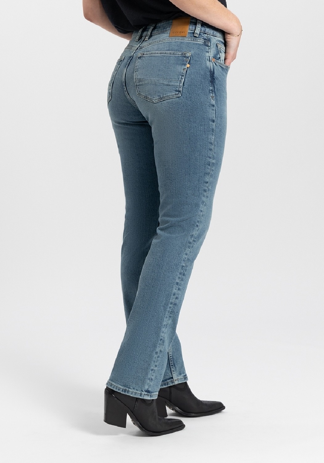 Kuyichi Damen-Jeans Sara Straight Vintage Blue