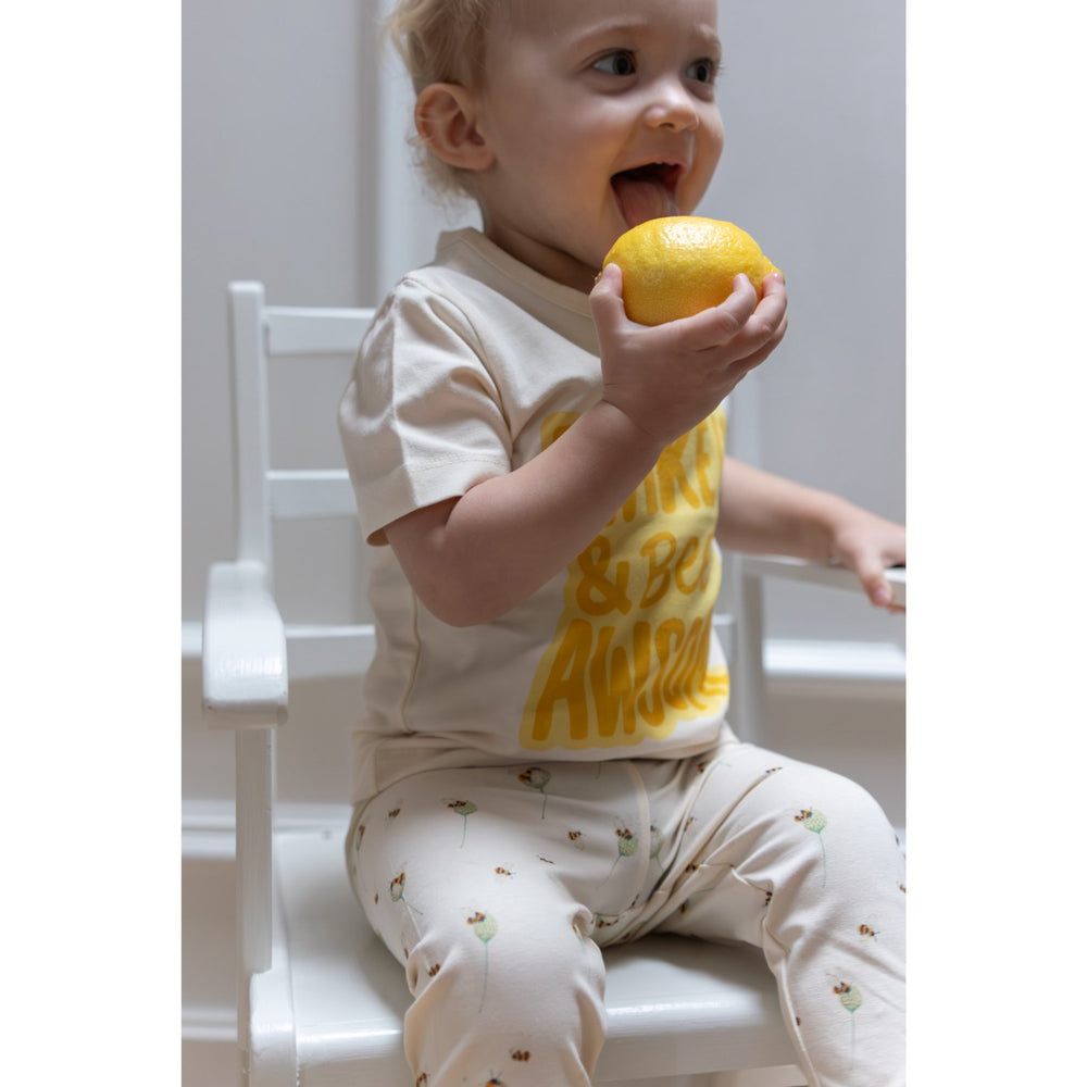 Køb Petit Piao Eggnog Bee Aop Ppjubii Leggings