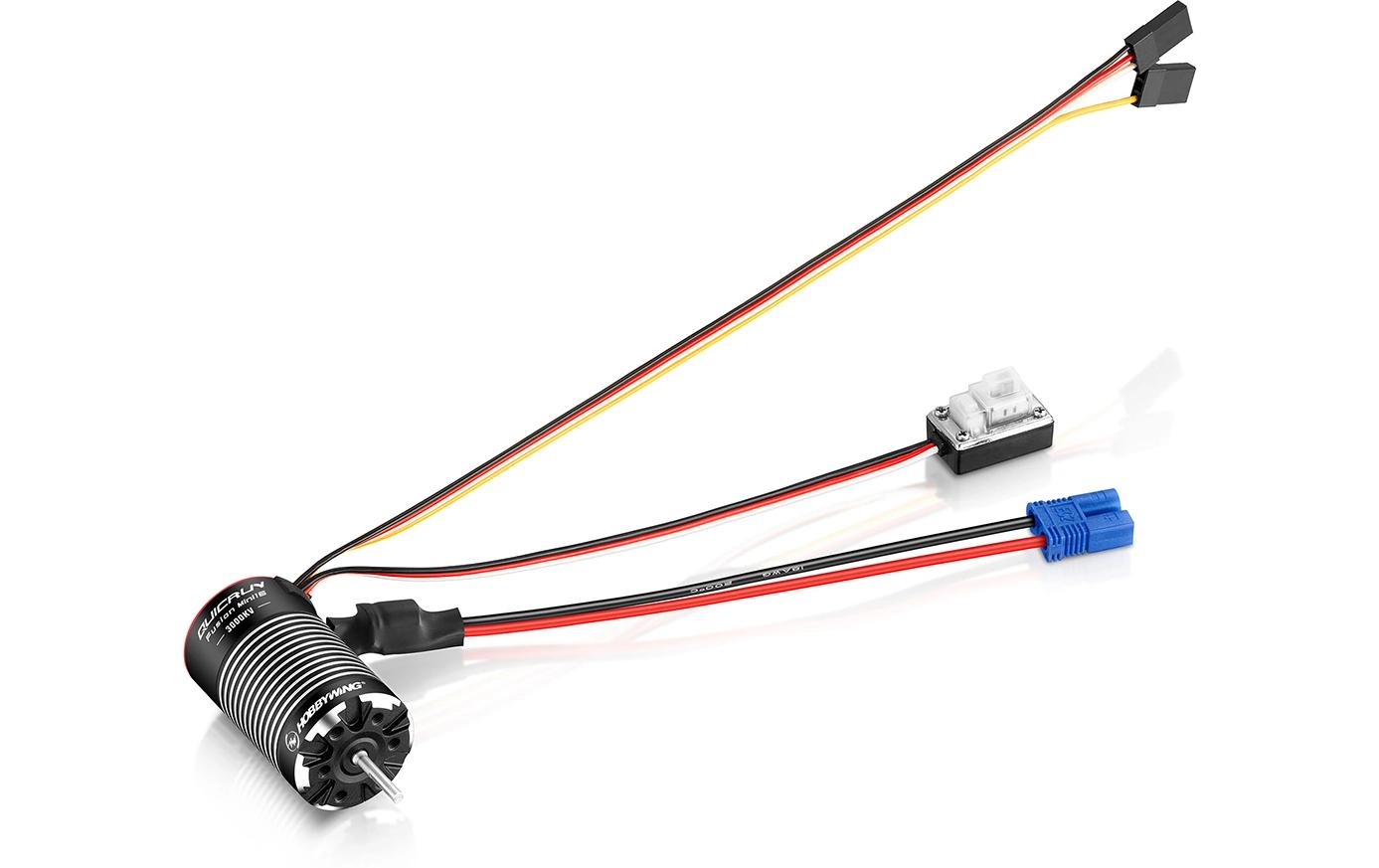 Brushless-Antriebsset Quicrun Fusion Mini16, 3000 kV 2-3SBrushless FOC Sensored Antriebsset für Crawler im Massstab 1:16