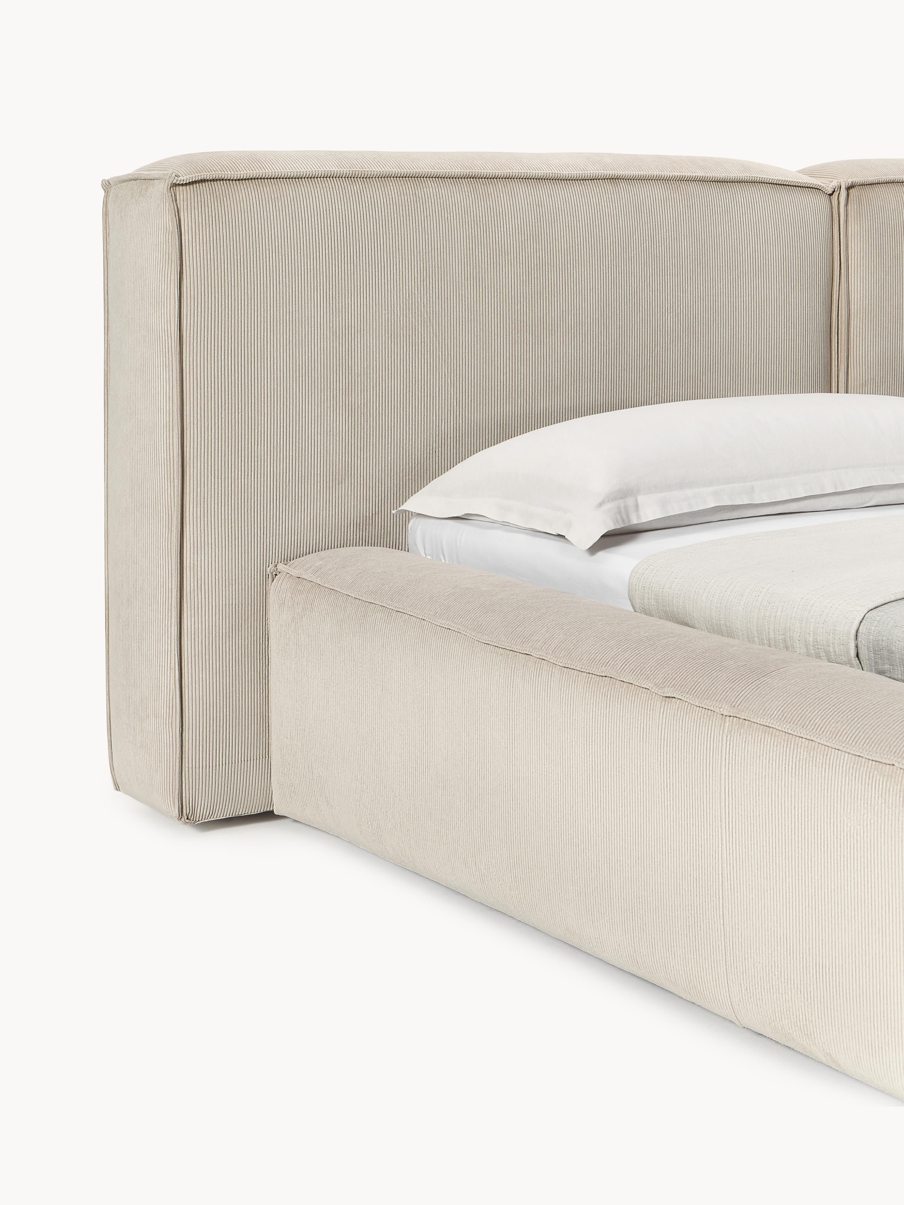 Gestoffeerd bed Lennon van corduroy