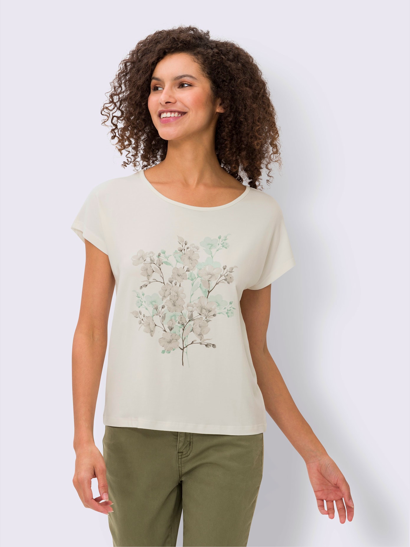 T-shirt imprimé floral devant