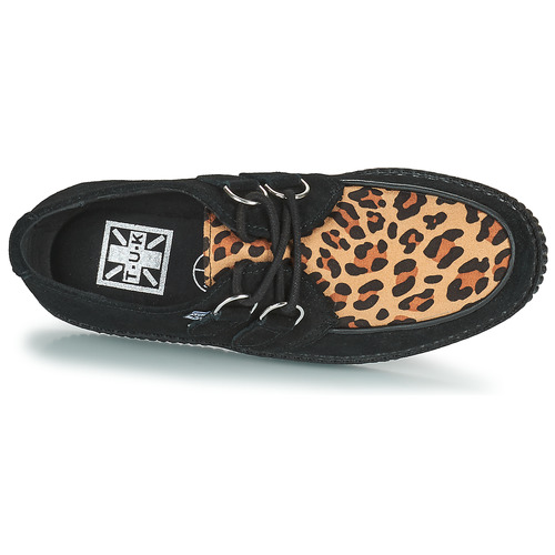 TUK - LOW FLEX ROUND TOE CREEPER - Noir / Leopard