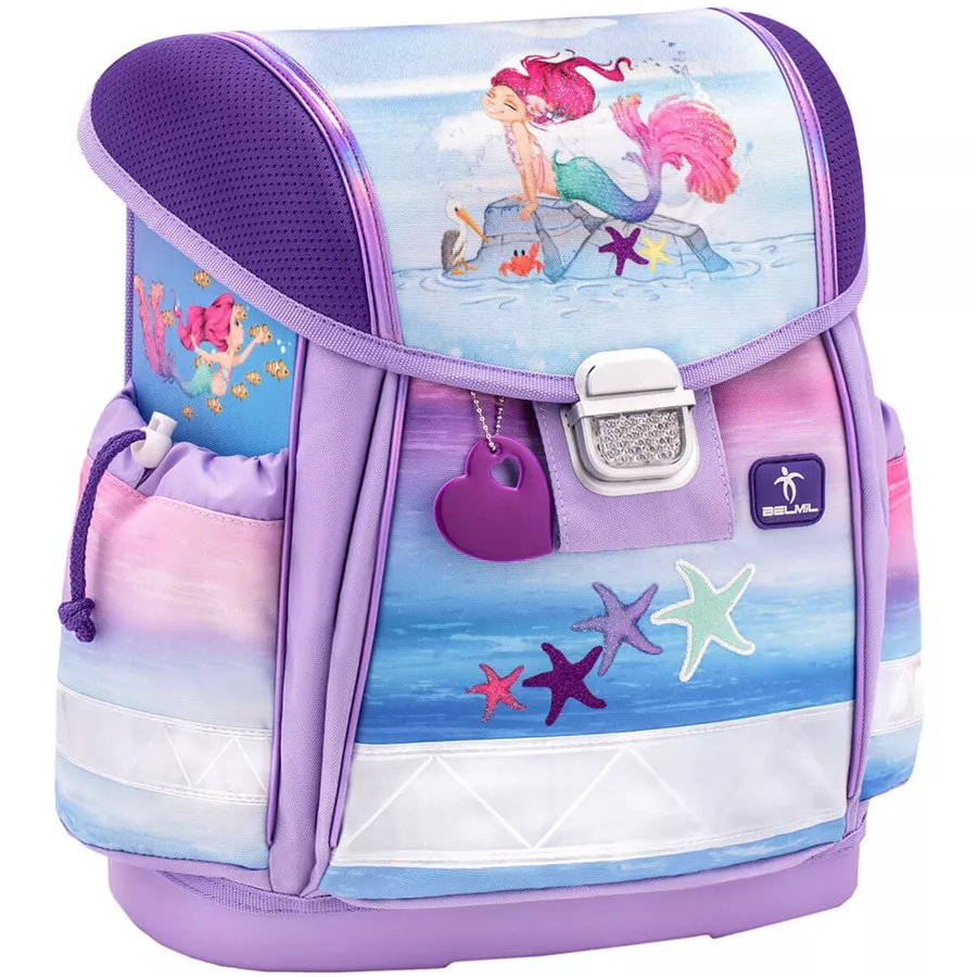Belmil Schulranzen Classy Schulranzen Set 5-teilig mit Brustgurt Beautiful Mermaid
