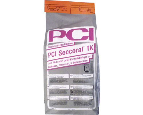 PCI Seccoral® 1K Flexibele Afdichtingsslurry voor Afdichten, Grijs, 3,5 kg