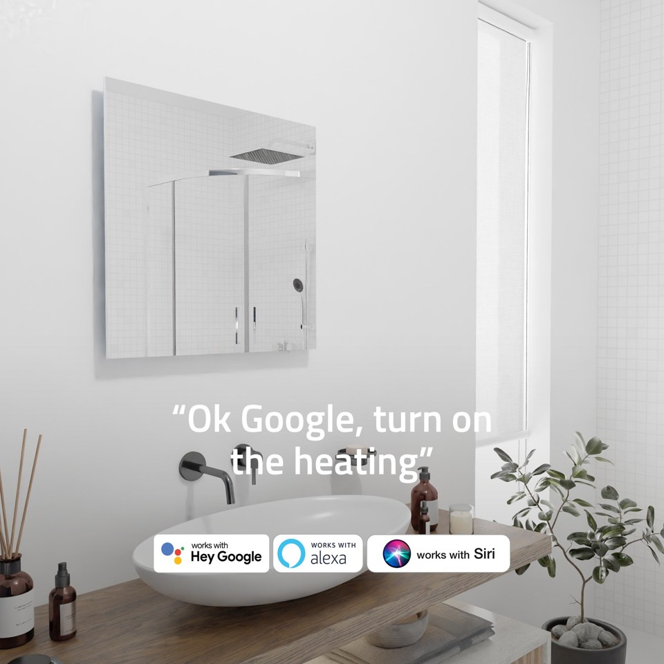 Hombli - Smart IR glas varmepanel 400W, spejl (400w)