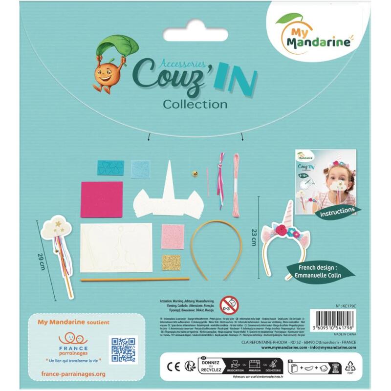 Kit déguisement à coudre, Licorne - Bleu