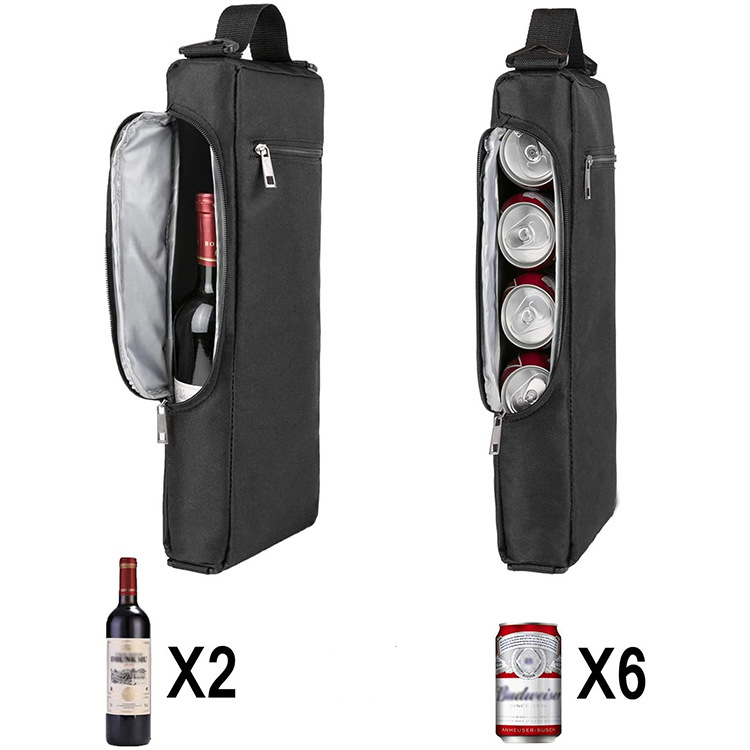 (1.5L) Picknick Thermotasche Kühltasche Isoliertasche   Schultergurt - Schwarz