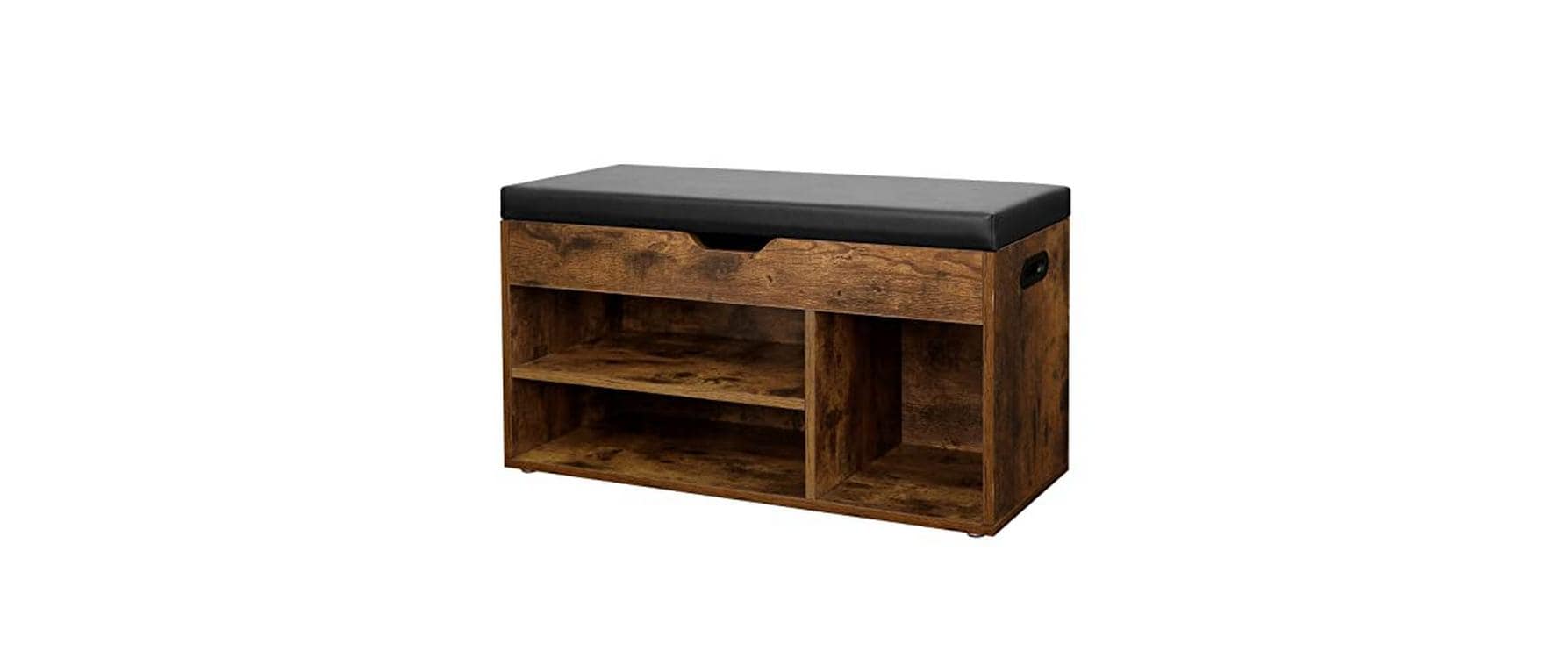 Sitztruhe mit 3 Fächern 80 x 44 x 30 cm, BraunSchuhbank