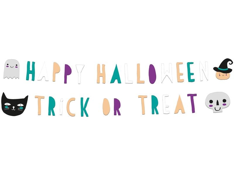 Folat Pappartikel Girlande Buchstaben Happy Halloween mehrf Stimmungsvolle Halloween Dekoration