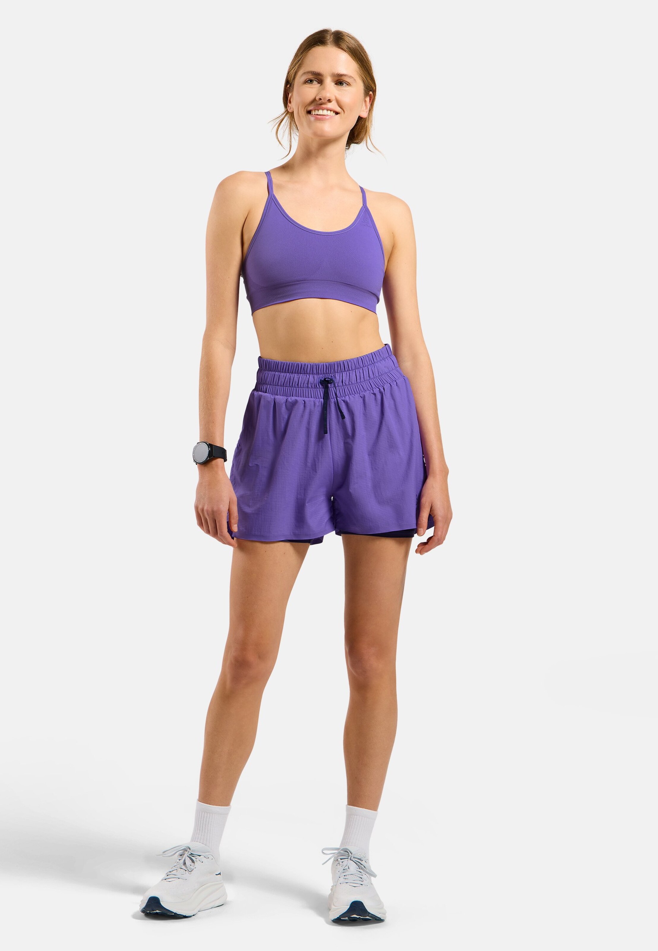 Seamless Wende-Sport-BH mit sanftem Halt in afterparty - grey melange