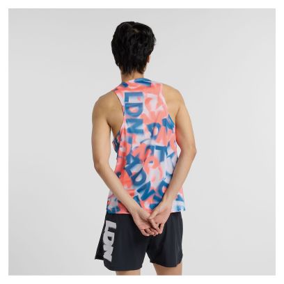 Débardeur New Balance London Edition Printed Athletics Blanc/Rouge/Bleu Homme
