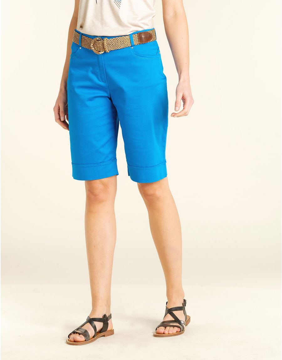 Bermuda coton bleu