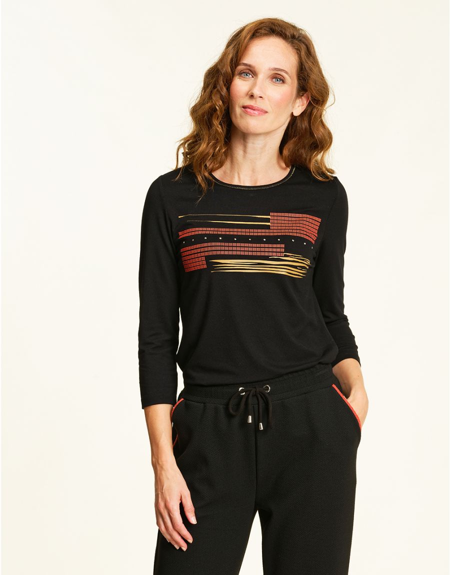 T-shirt viscose noire