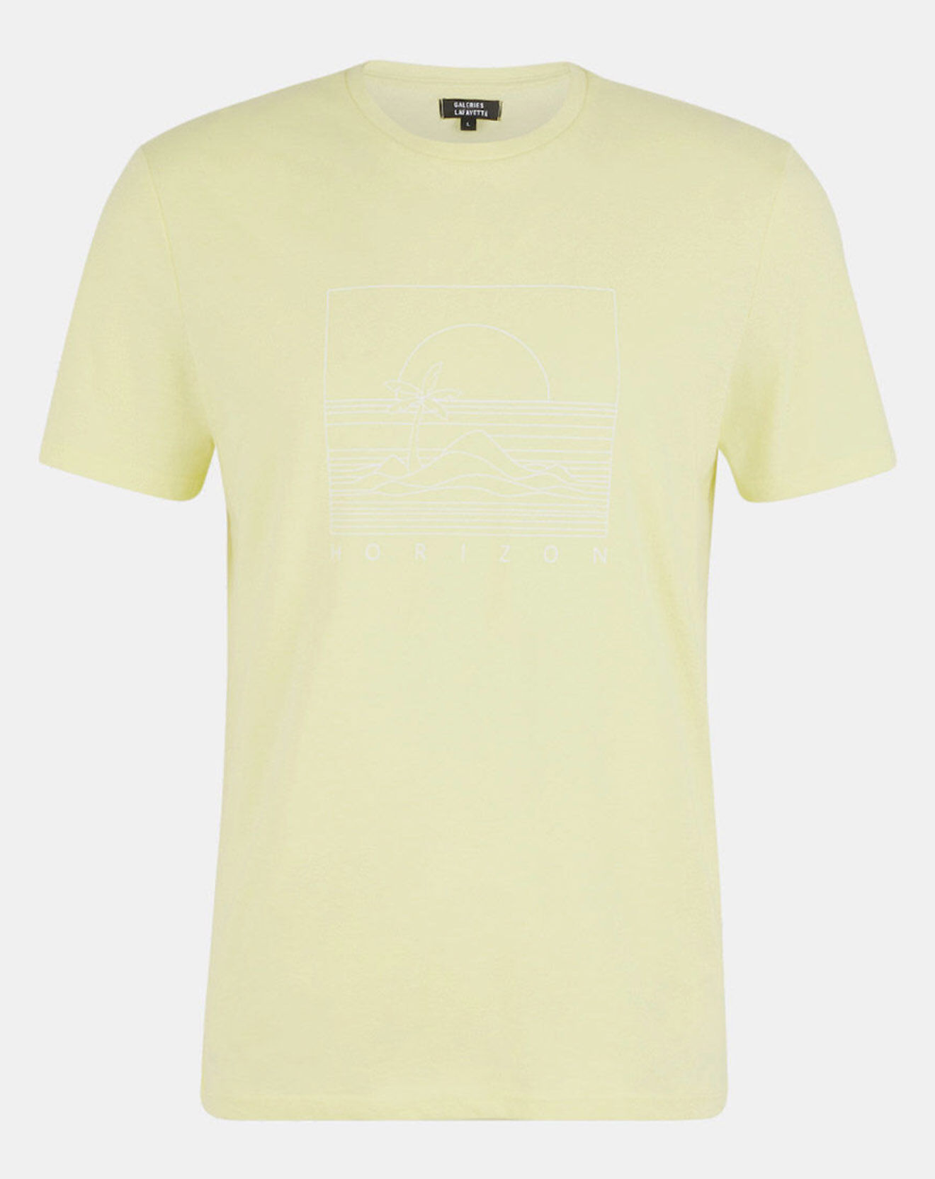 Galeries Lafayette T-Shirt Photprint Graphic Surf jaune clair