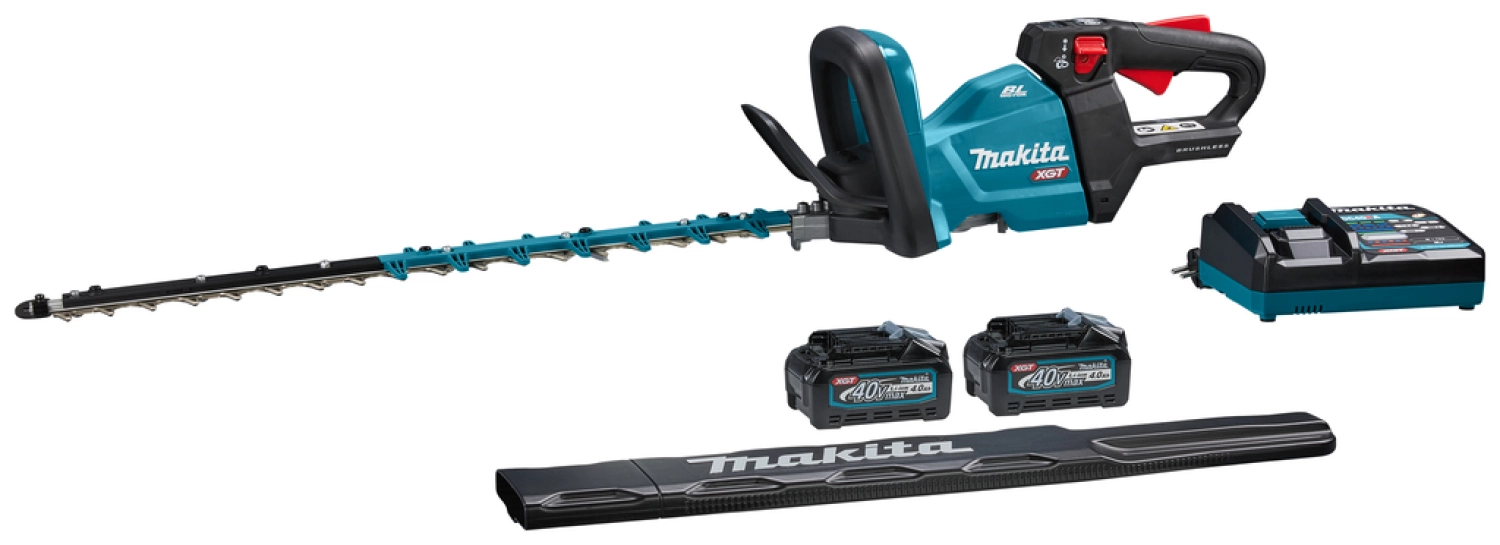 Makita UH004GD201 XGT 40V Max Li-ion Accu Heggenschaar set (2x 2,5Ah) - 600 mm - Trimuitvoering