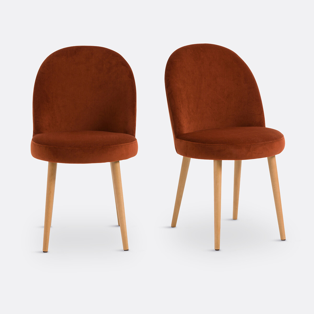 LA REDOUTE INTERIEURS<br>Conjunto de 2 cadeiras de veludo, Inès