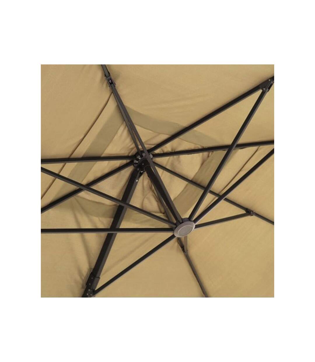 Paris Prix - Parasol Déporté Avec housse 3x3m Sable