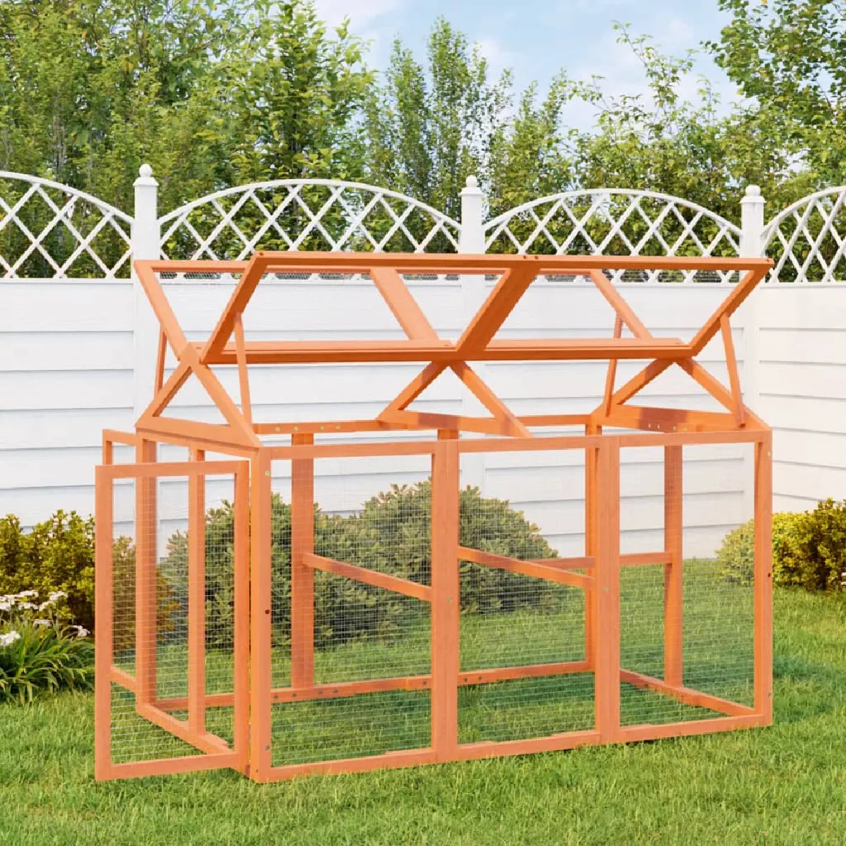 vidaXL Enclos animaux 141x94x104 cm bois