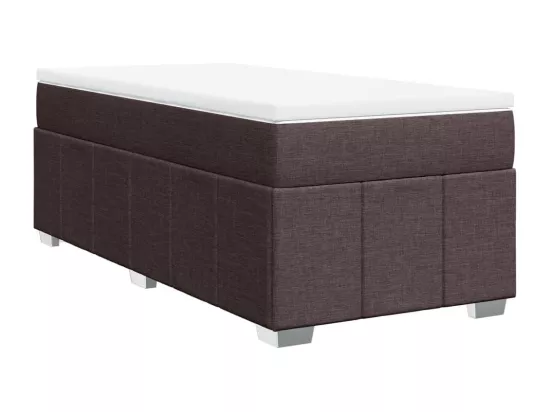 Sommier à lattes de lit avec matelas Marron foncé 90x190 cm