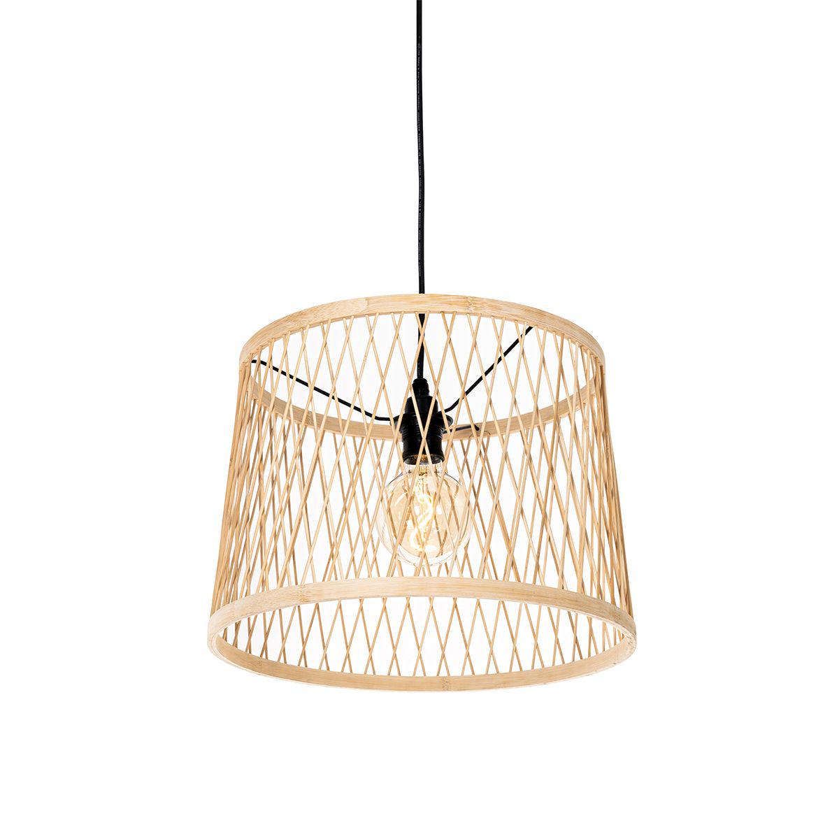Landelijke buiten hanglamp rotan 3-lichts - Calamus