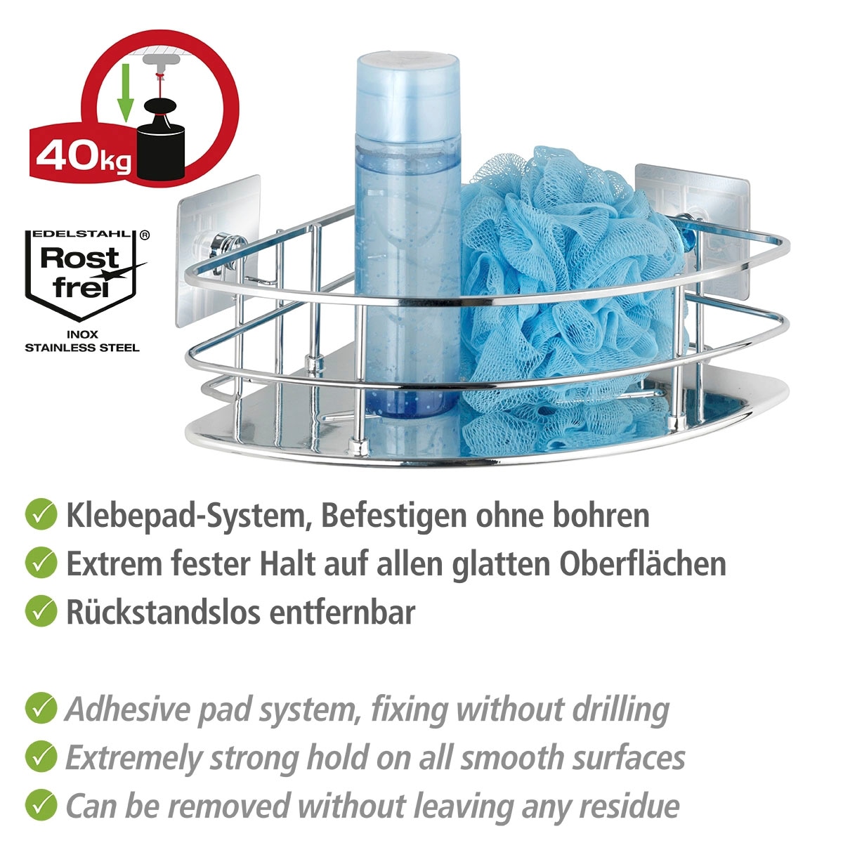 WENKO Eckregal »Turbo-Loc Quadro« 1 Ablage