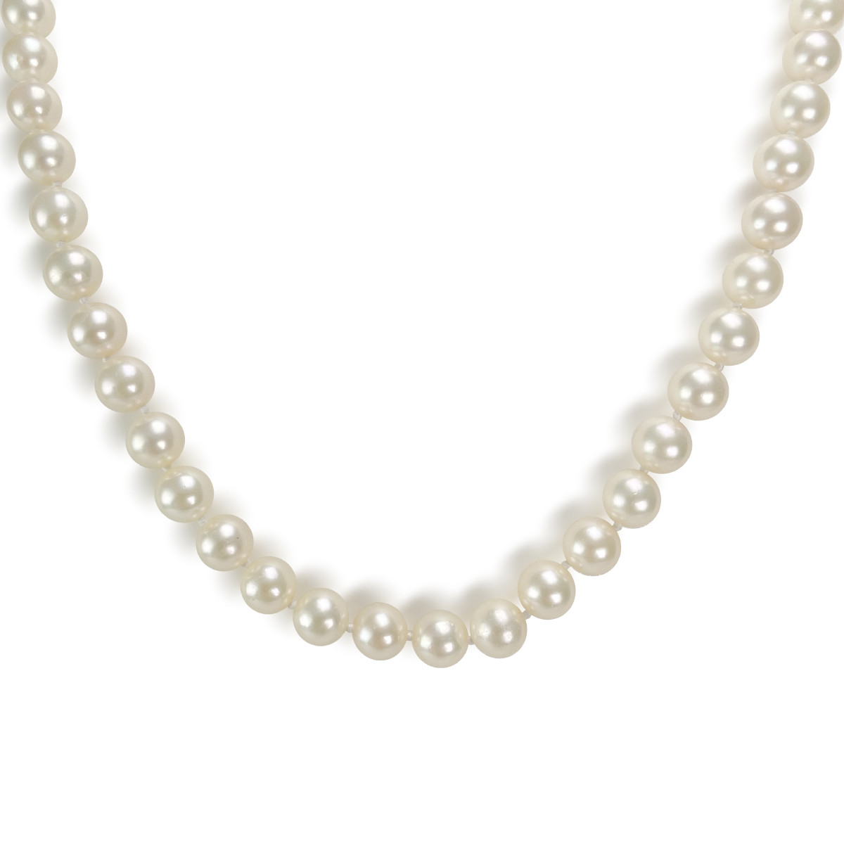 Collier d'occasion or 750 jaune perles de culture du Japon 52 cm