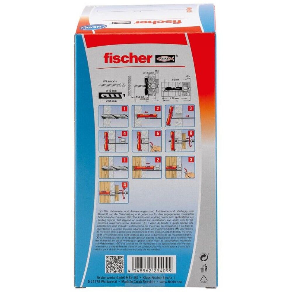 UNIVERSALPLUGG FISCHER DUOTEC 10MM 20STK