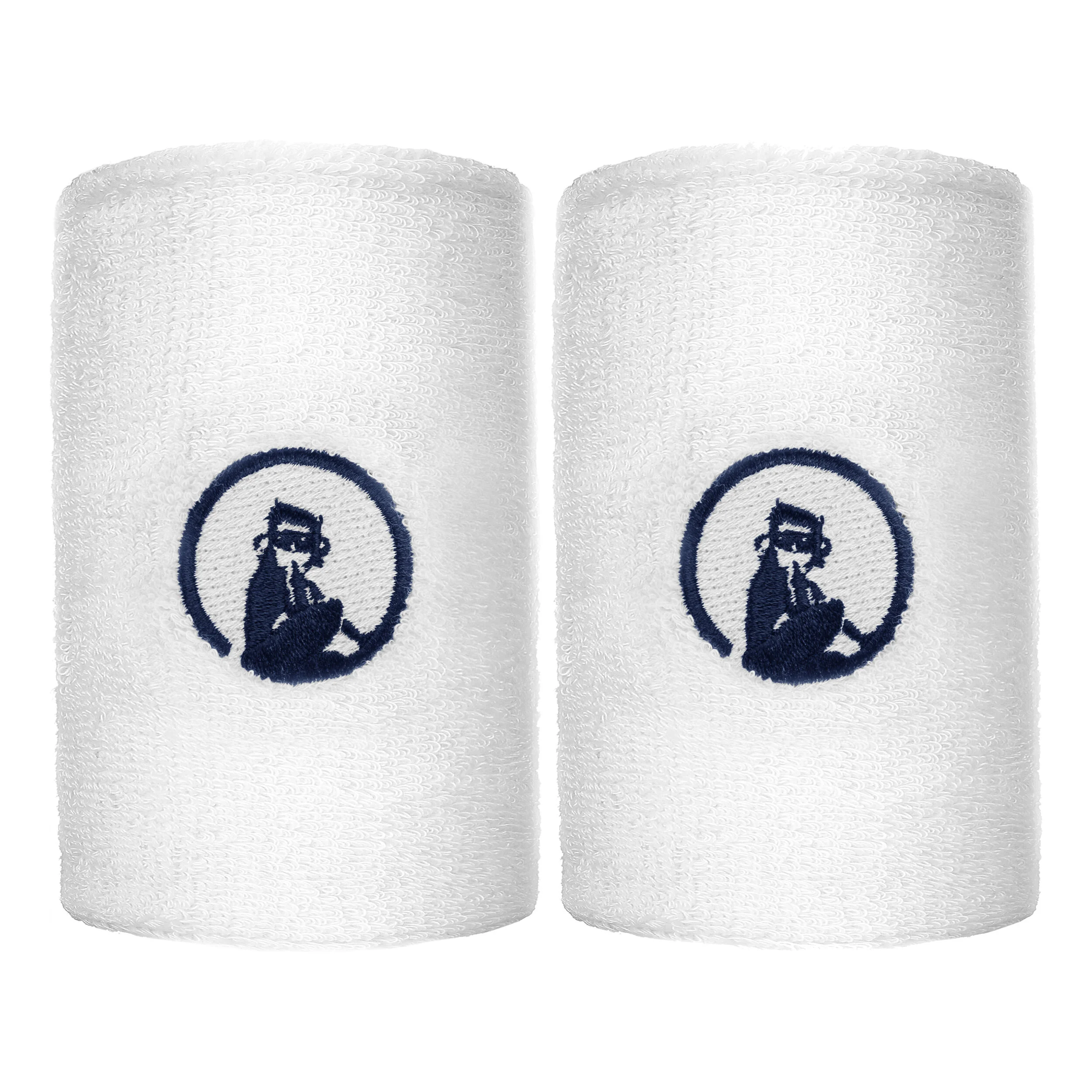 Quiet Please Long Poignet Pack De 2 Unités - Blanc , Bleu Foncé