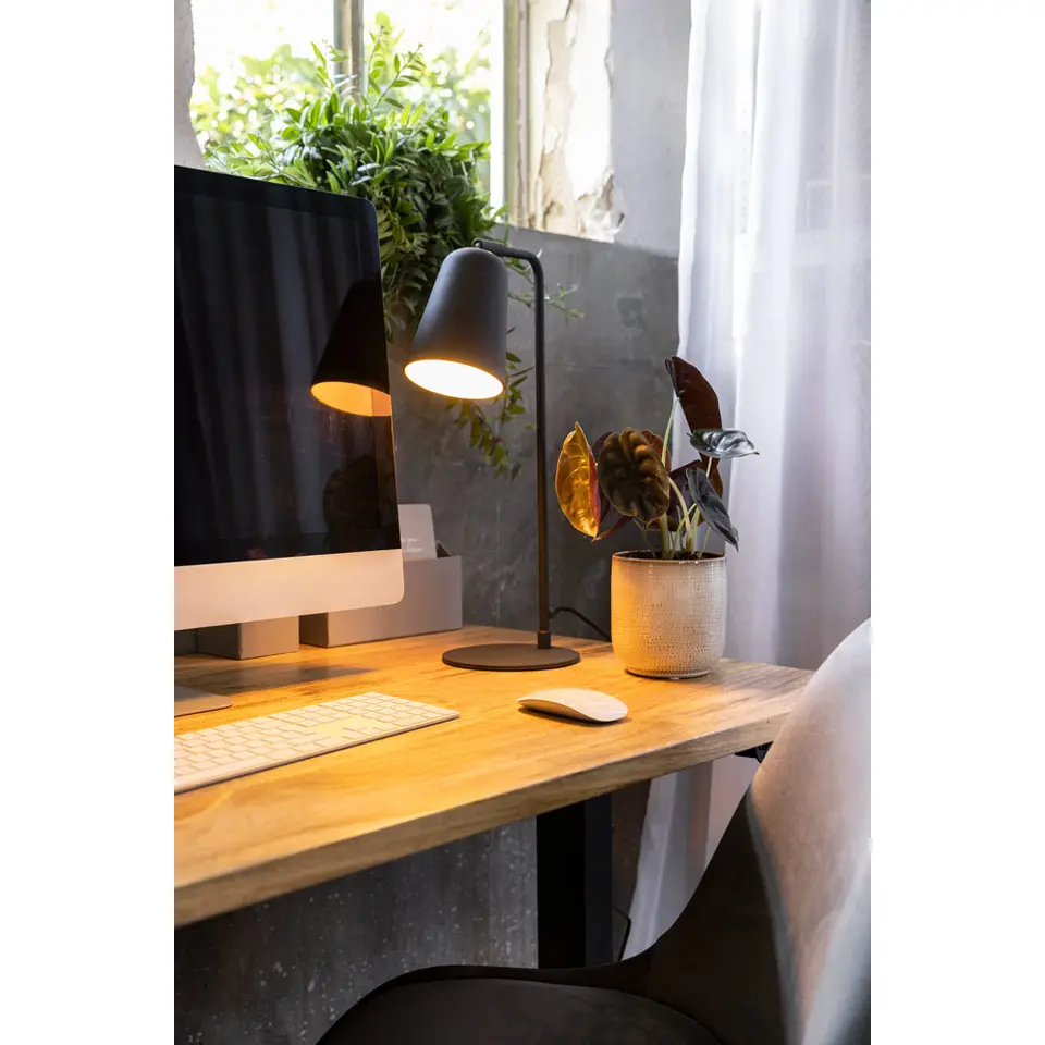 Bureau Homeworx zit/sta handmatig verstelbaar – mangohout/zwart - 75/118x160x80 cm
