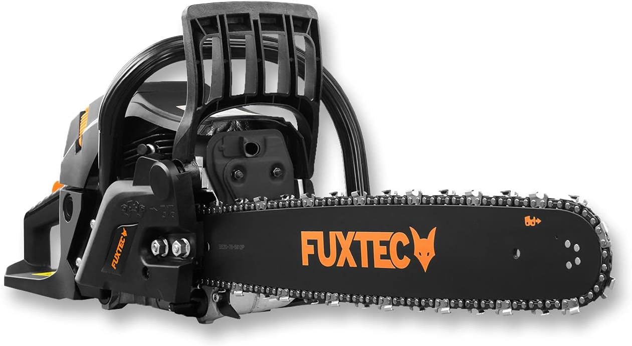 FUXTEC Benzin Kettensäge FX-KS262 – Motorsäge 2,85kw 61,5ccm Hubraum & EASY-Start – Schwertlänge 20 Zoll inkl. Schwertschutz & Tragetasche
