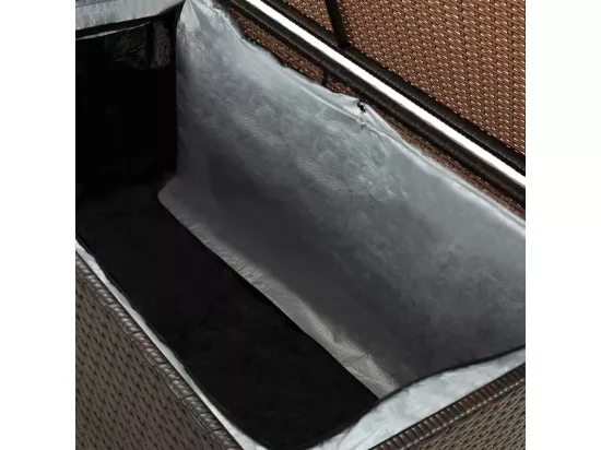 Prolenta Premium - Boîte de rangement de jardin résine tressée 100x50x50 cm marron