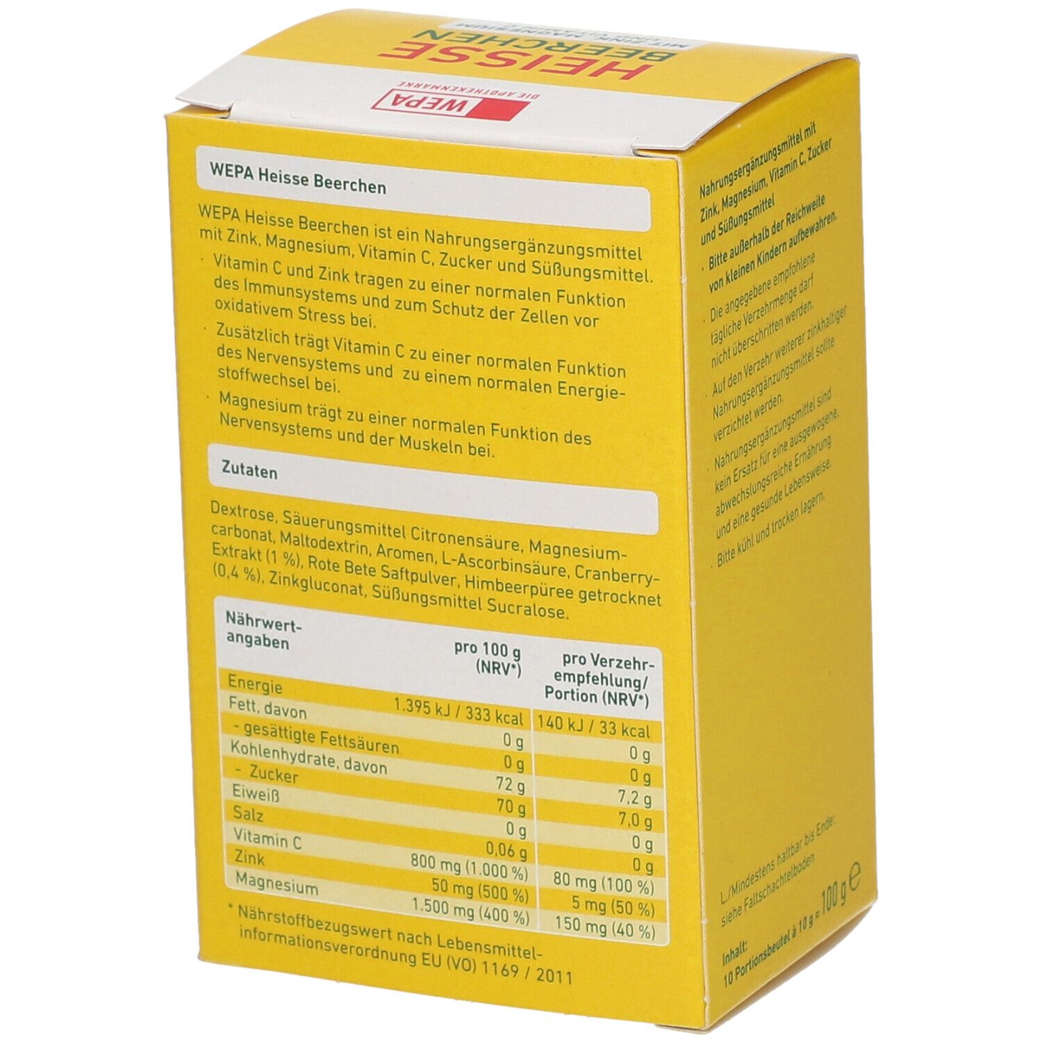 WEPA heiße Beerchen+Vit.C+Zink+Magnesium Pulver