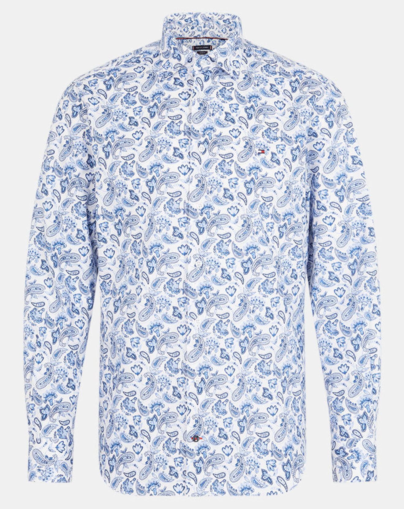 Tommy Hilfiger Chemise droite Paisley imprimée bleu ciel