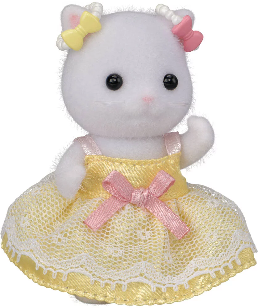 FIGURINE - LA FILLE CHAT PERSAN ET SA PANOPLIE DE PRINCESSE - SYLVANIAN PERSONNAGE ET TENUES