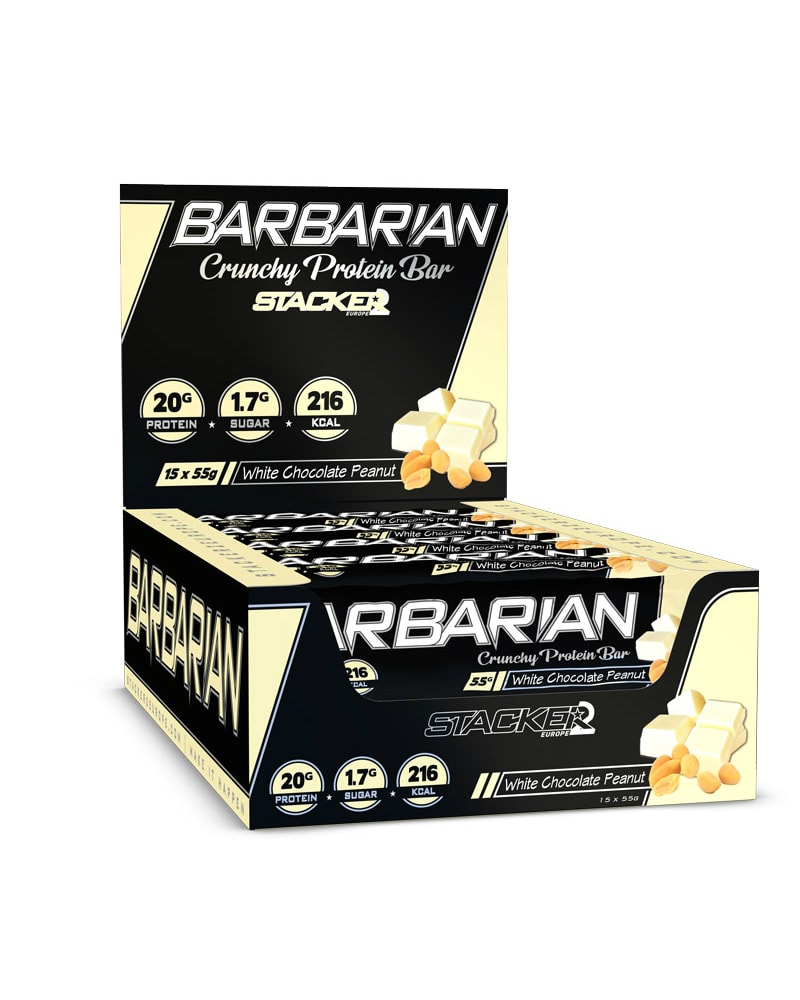 Stacker2 Barbarian Bar White Chocolate Peanut 15x55g