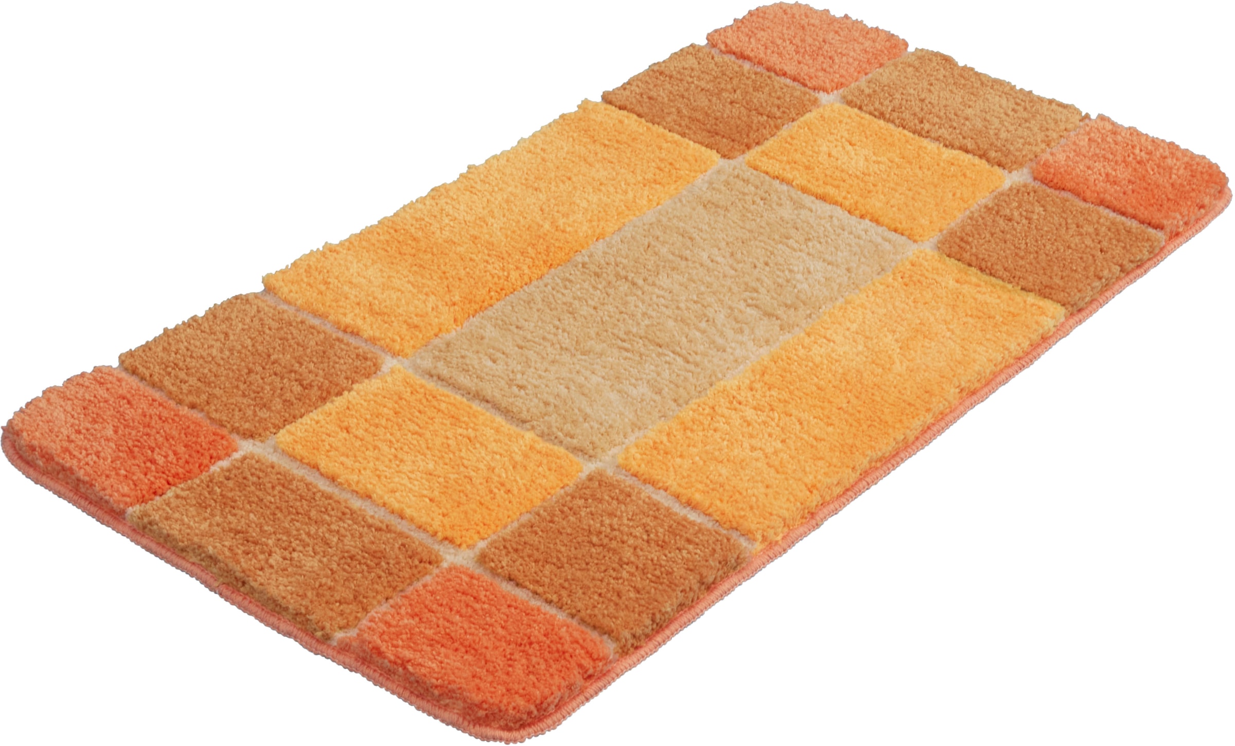 my home Badematte »Pia, Badvorleger, Badezimmer Teppich« Höhe 20 mm rutschhemmend beschichtet fussbodenheizungsgeeignet | schnell trocknend | strapazierfähig Badteppich, karierte Badematten, rechteckig, rund & als 3-tlg. Set