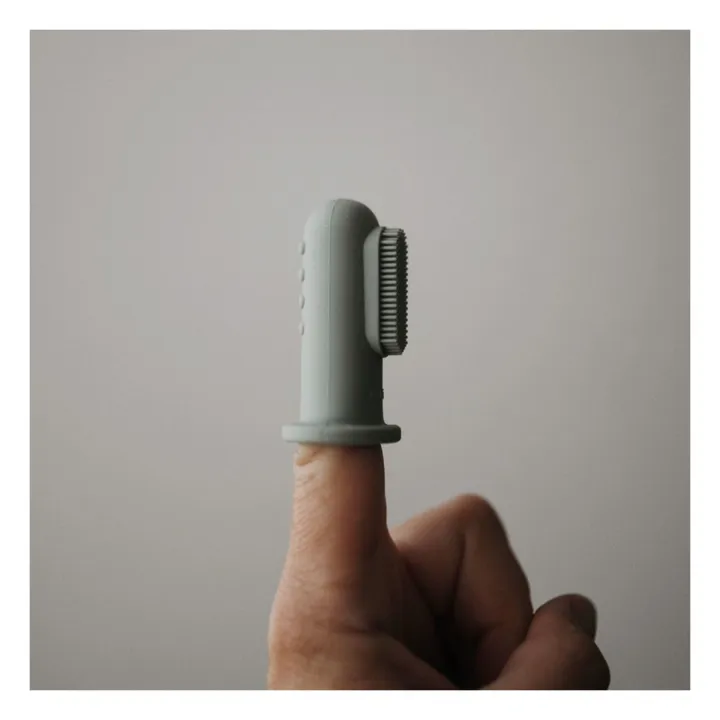 Mushie Brosses à dents bébé - Set de 2 | Vert amande