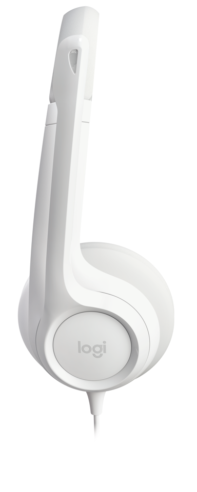 Logitech - H390 Headset med ledning til pc/laptop, stereohovedtelefoner med støjreducerende mikrofon, USB-A HVID