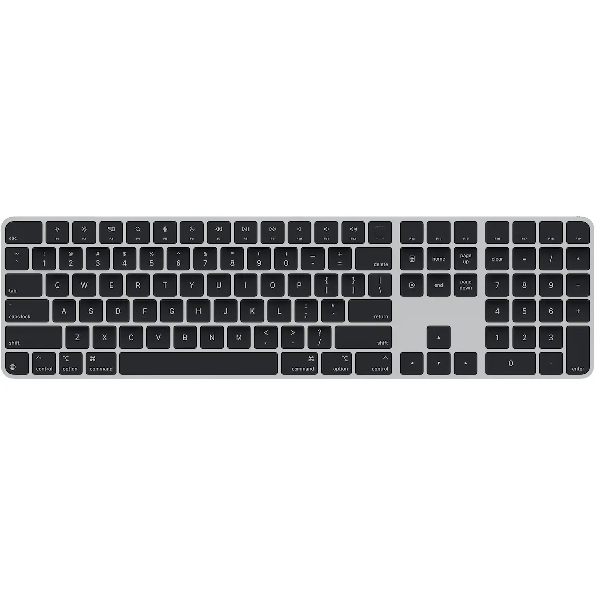Apple Magic Keyboard m/ Touch ID og talltastatur (norsk, sorte taster)