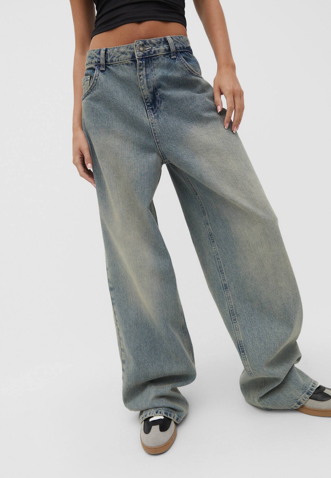 calças jeans largas