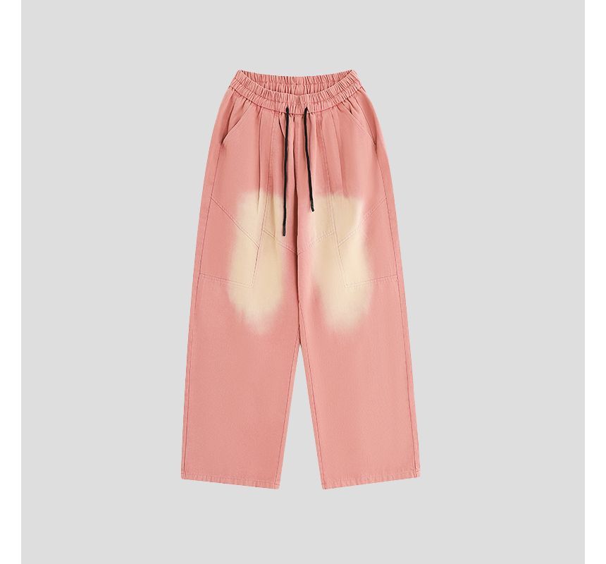INStudio - Hoge taille losse jeans met kleurverloop