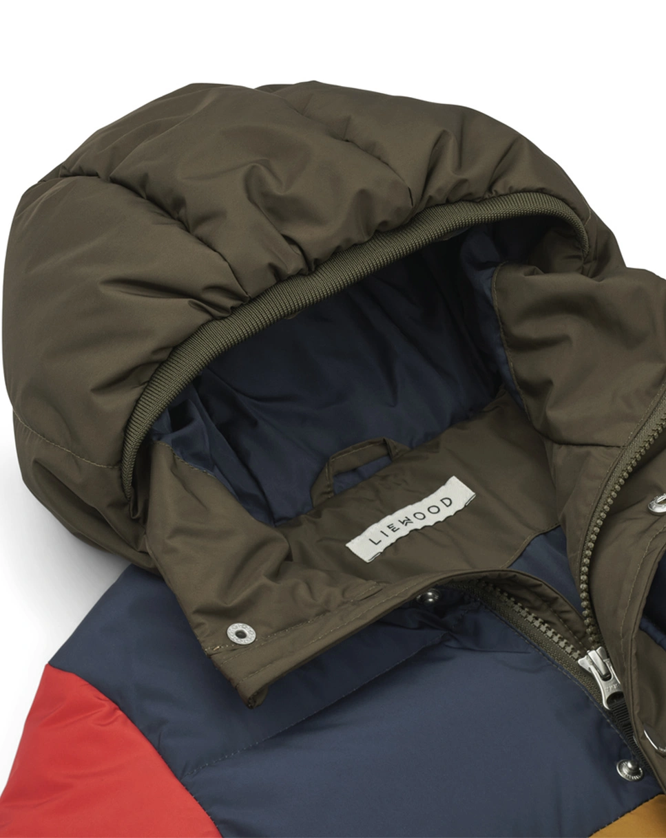 Daunen-Steppjacke PALLE in brown/multi