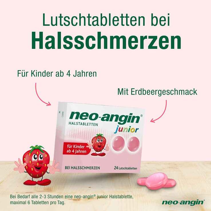 neo-angin® junior Halstabletten, 24 St