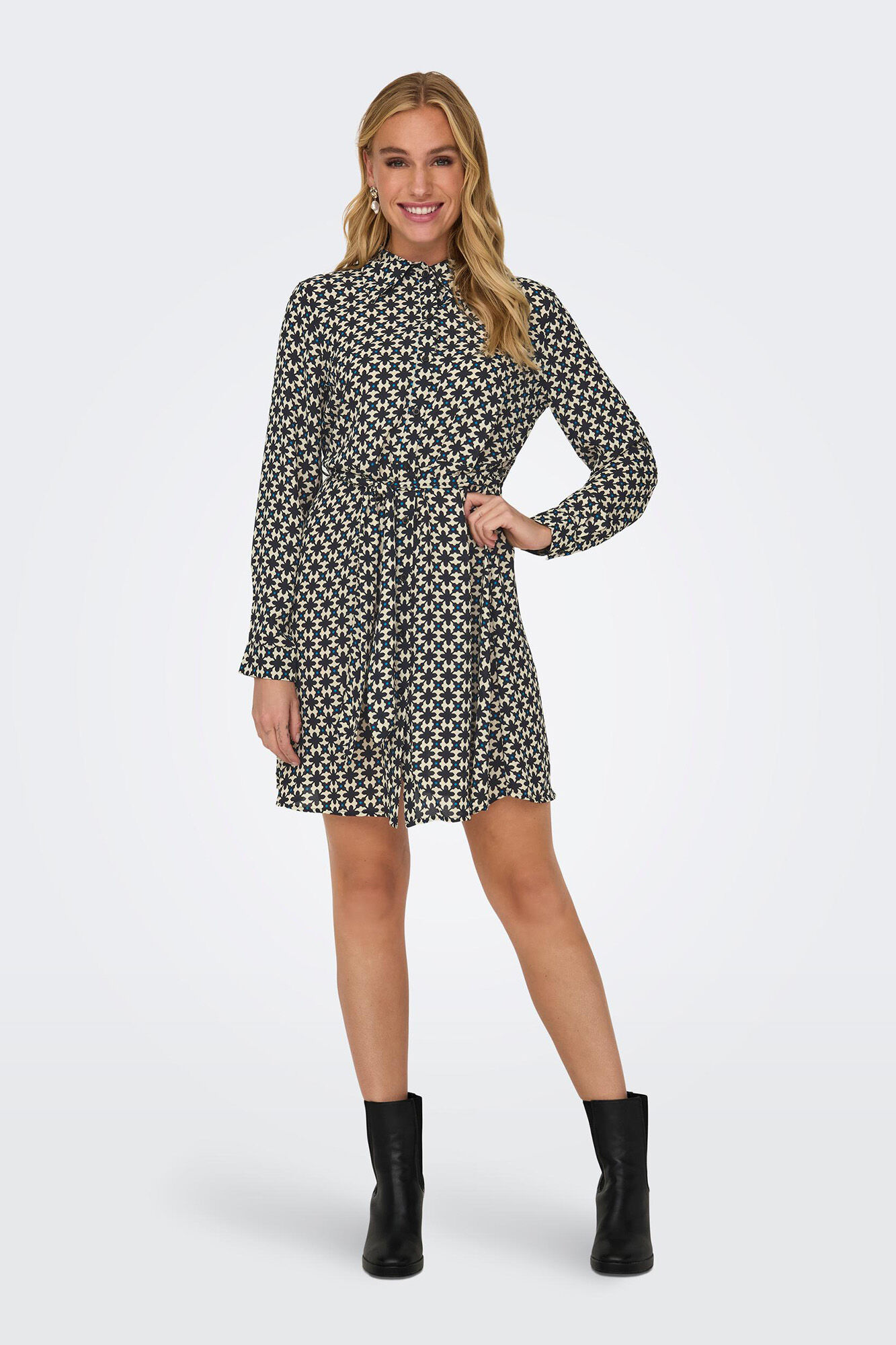Vestido curto estampado