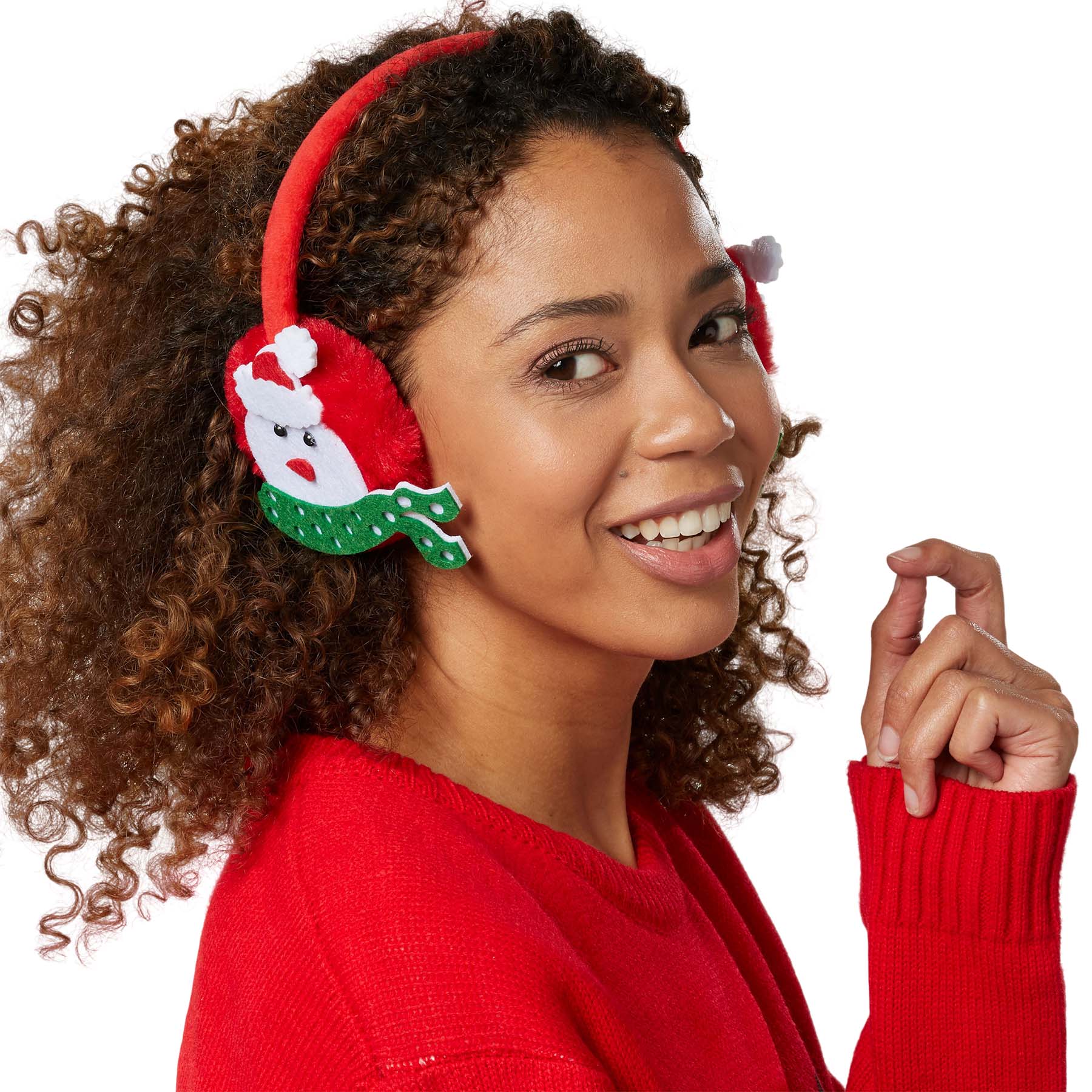tectake® Ohrenschützer mit Schneemann-Motiv