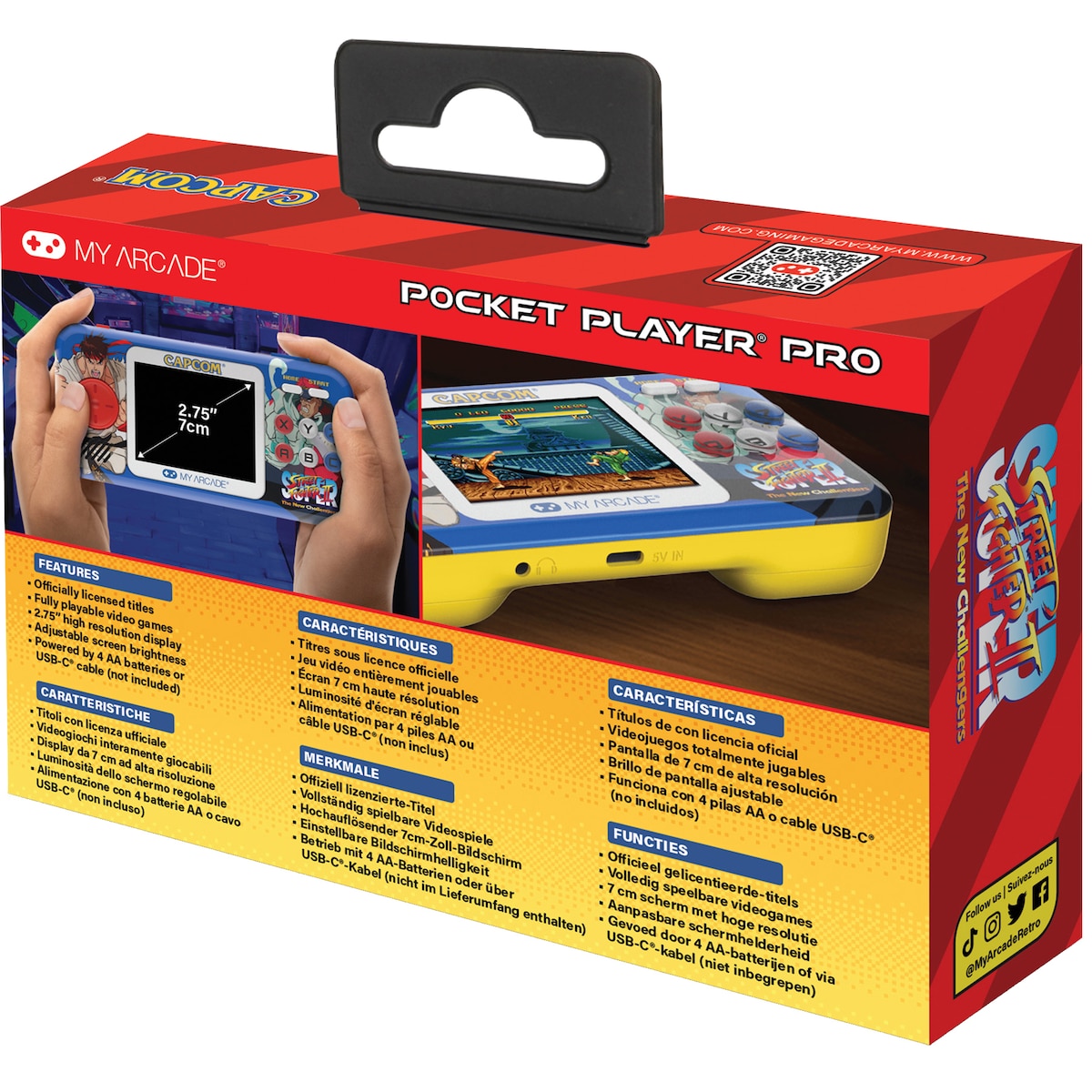 My Arcade Pocket Player Super Street Fighter II håndholdt konsoll