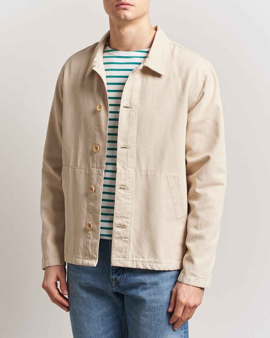Armor-lux Veste Pecheur Heritage Overshirt  Oyster Clair