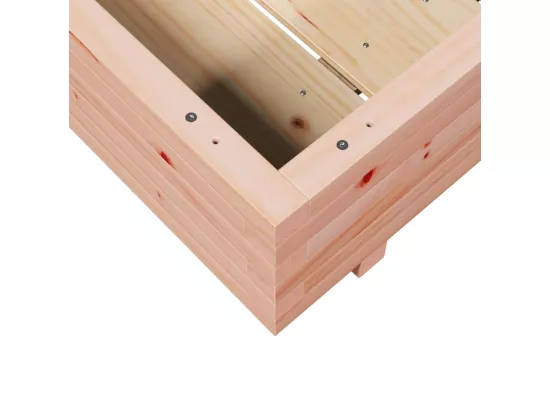 Jardinière bac lit surélevé bois marron 90 x 90 x 45438 cm 02_0038050